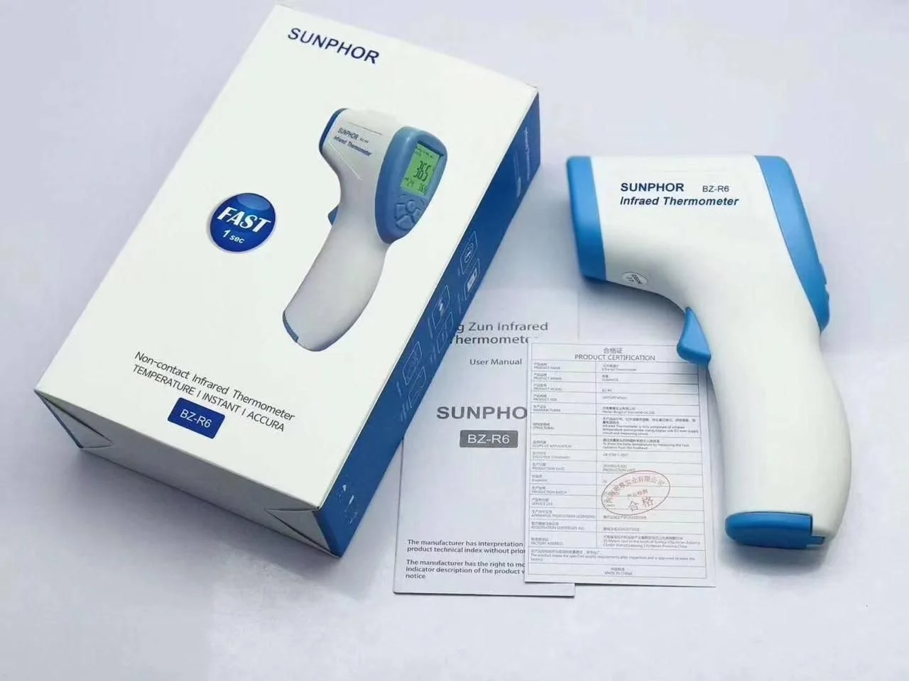 Digital Infrared Thermometer (Sunphor BZ-R6)