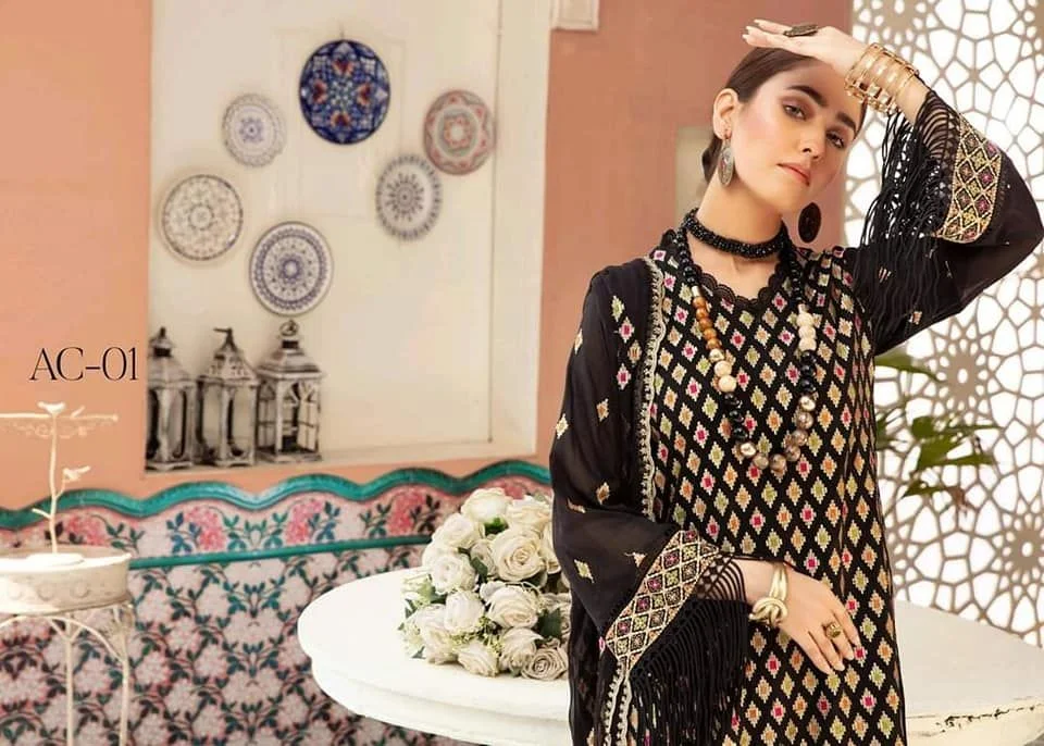 New Khubsurat Exclusive Swiss Embroidered Collection 2020 . ac-01