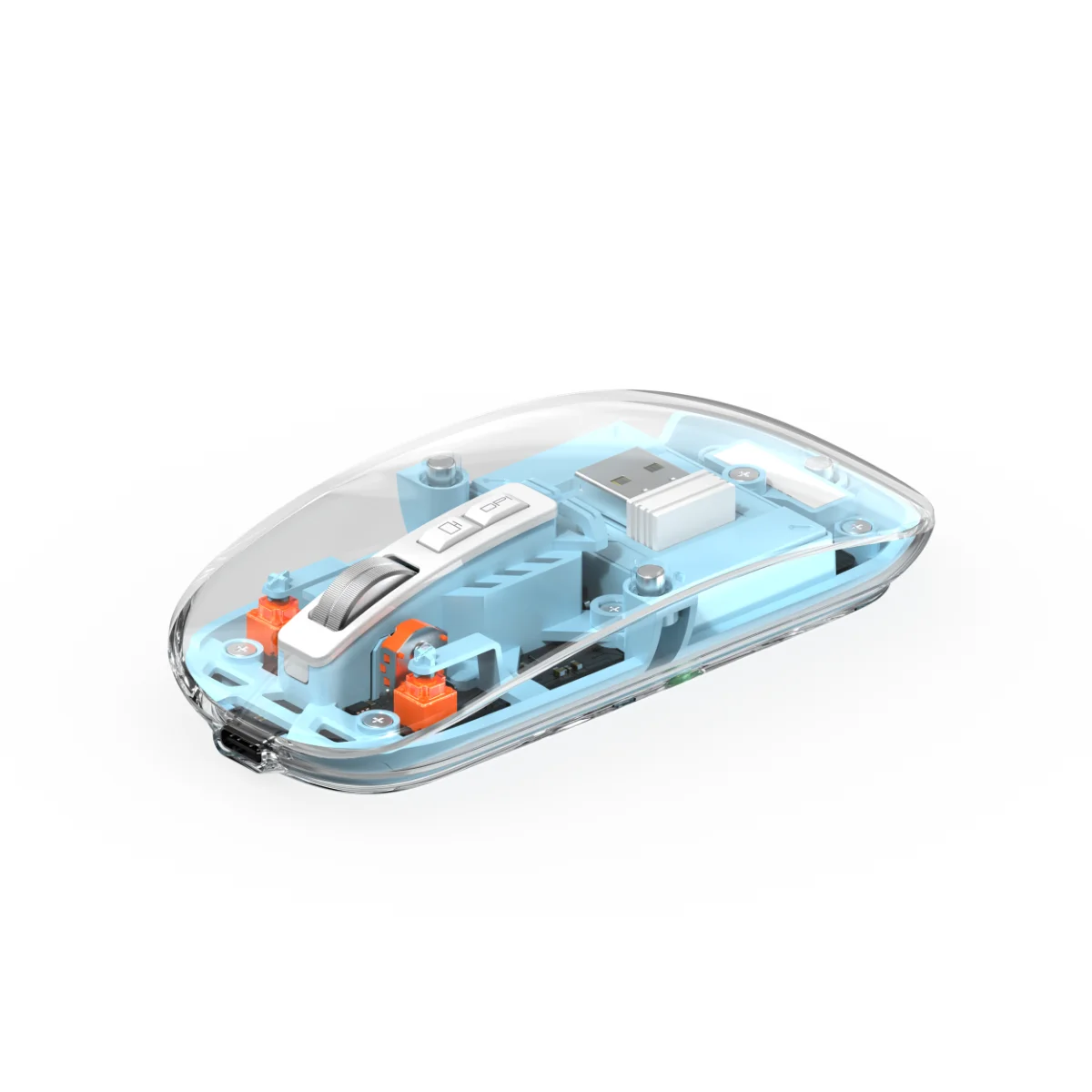 WiWU Transparent Crystal 2.4G Magnetic Wireless Mouse