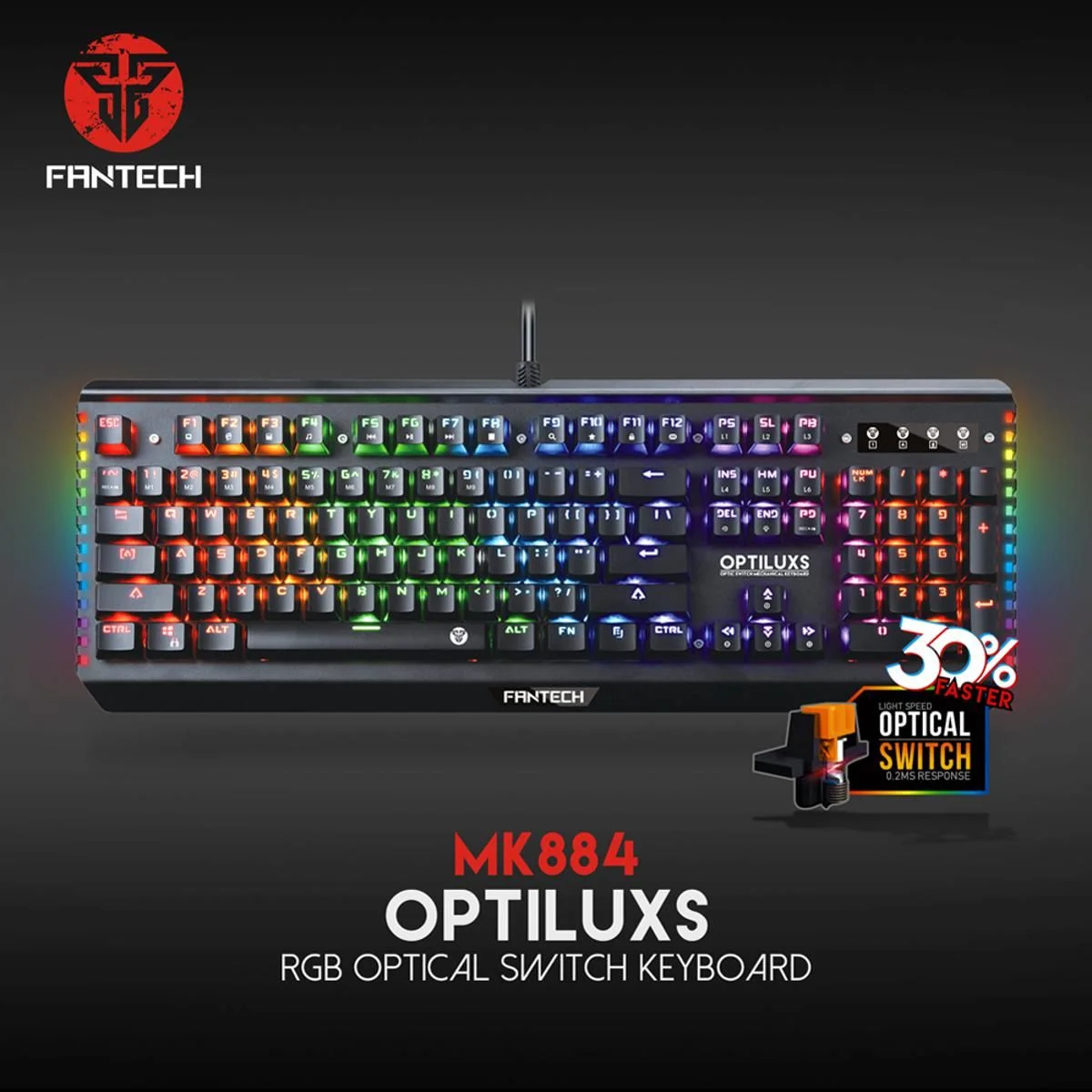Fantech Optiluxs MK884 RGB Mechanical Keyboard