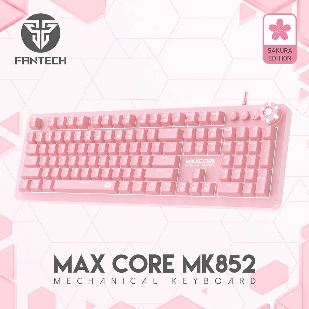 Fantech Max Core MK852 Mechanical USB Gaming Keyboard - Sakura Edition