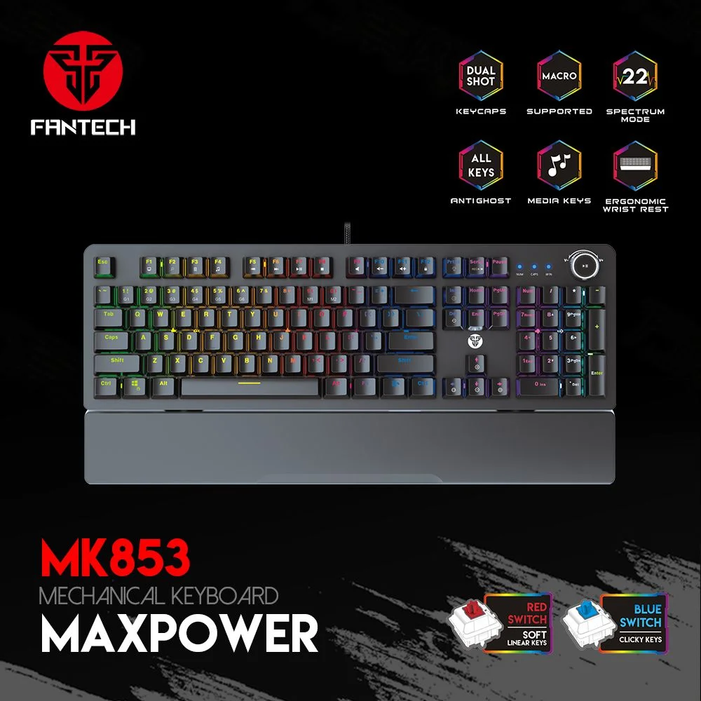 Fantech MAXPOWER MK853 Blue Switch RGB Mechanical Keyboard