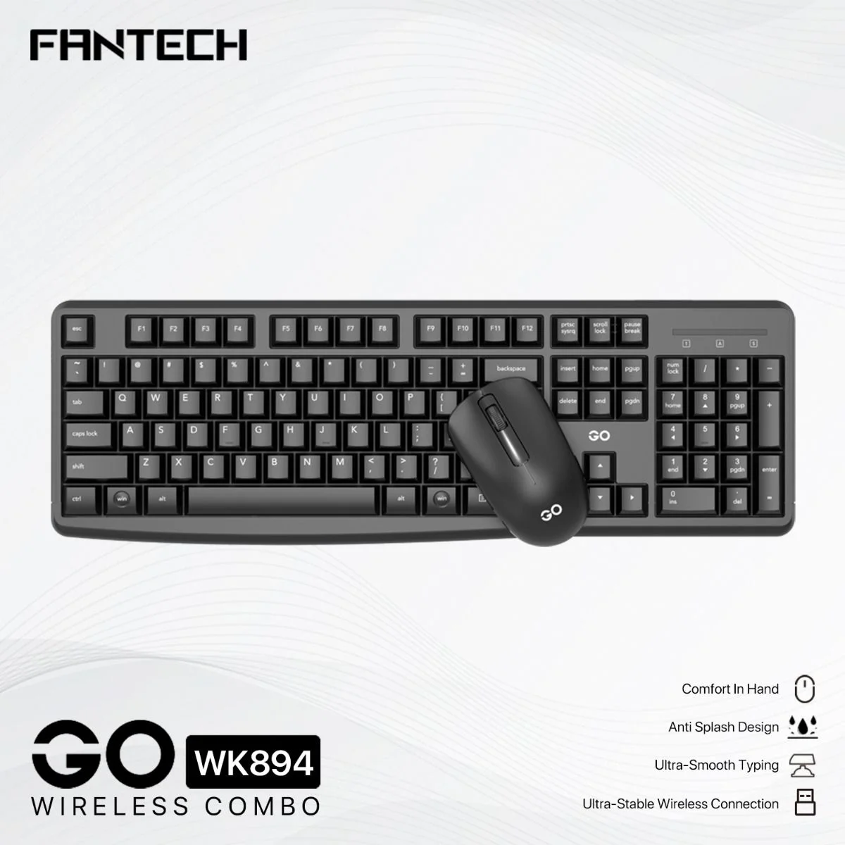 Fantech GO WK-894 2.4GHz Wireless Keyboard Mouse Combo