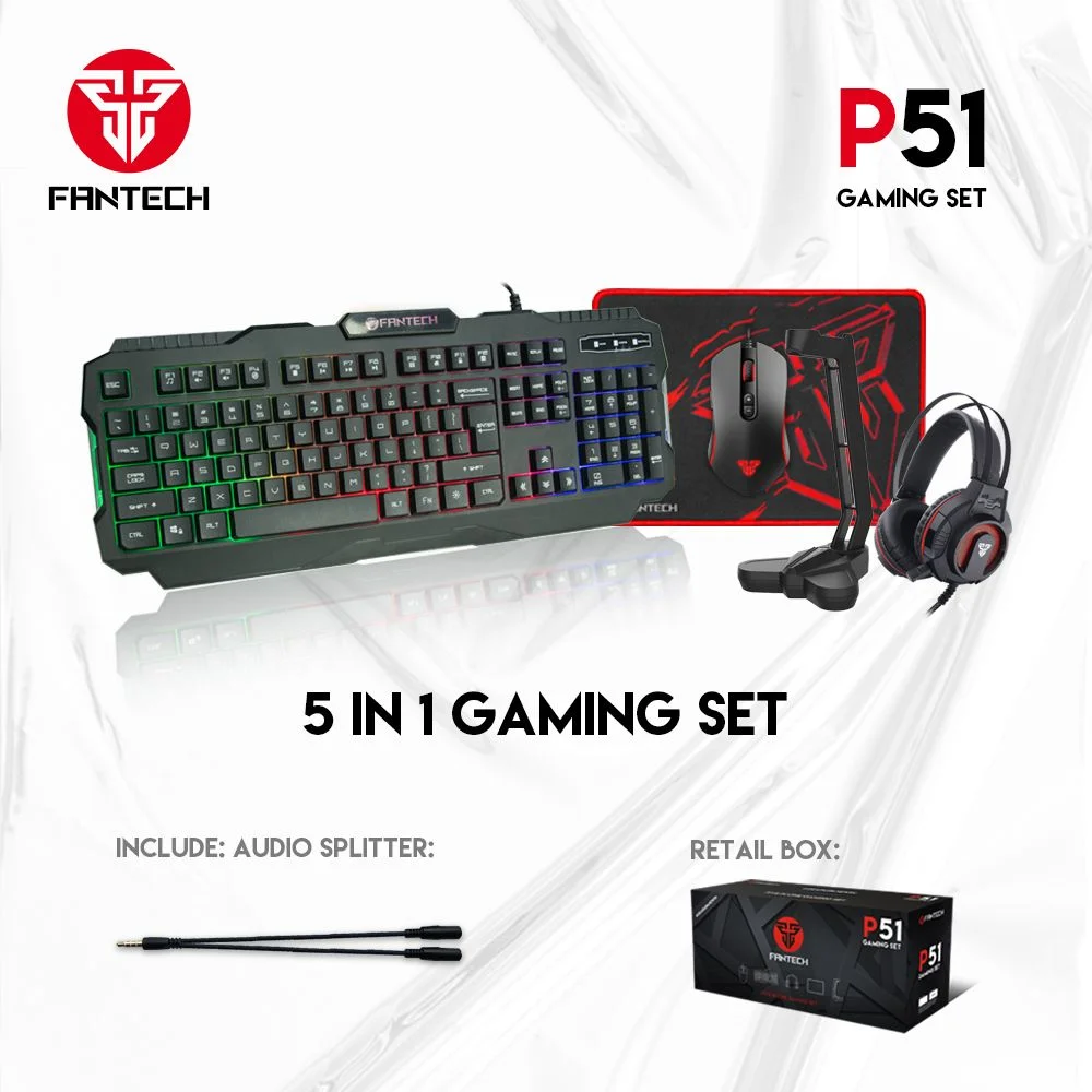 Fantech P51 5 In 1 Gaming Combo With Keyboard Mouse &amp; Headphone