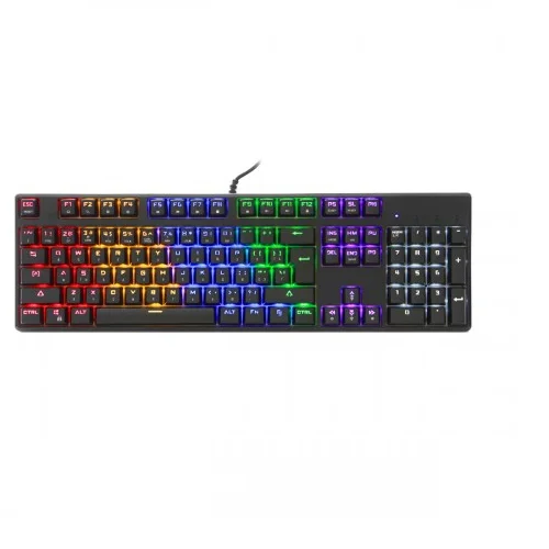 Motospeed CK107 Wired Mechanical Keyboard RGB Black Color With Side Laser