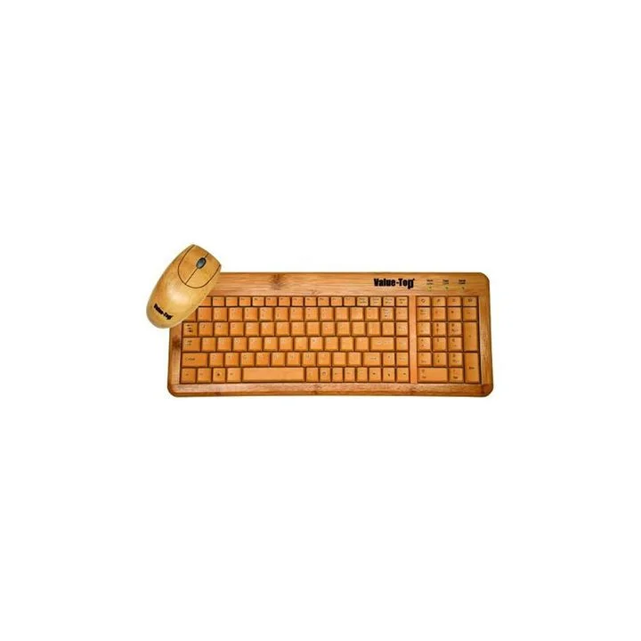 Value-Top W9841+W3018 Eco-Bamboo Mouse And Keyboard Combo
