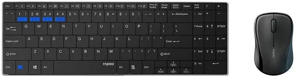 RAPOO 9060M MULTI-MODE WIRELESS KEYBOARD &amp; MOUSE