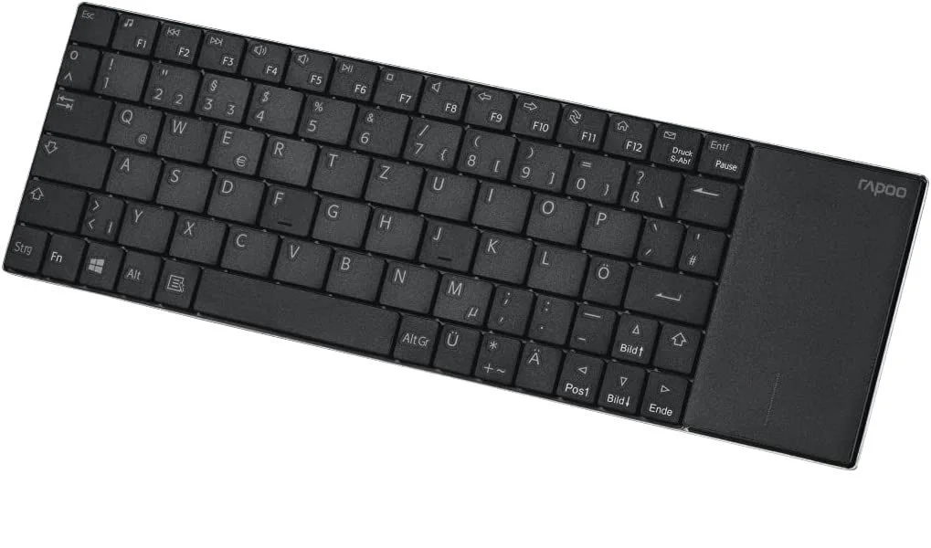 Rapoo E2710 Wireless Multi-media Touchpad Keyboard Black