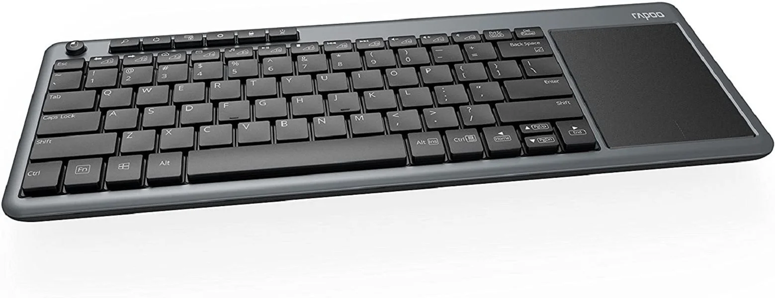 Rapoo K2600 2.4GHz Wireless Multimedia Touch Pad Keyboard Black