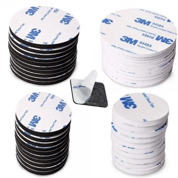 3M Strong Double-Sided Adhesive Tape (40mm, 1.5mm- 5pcs Pack, White)