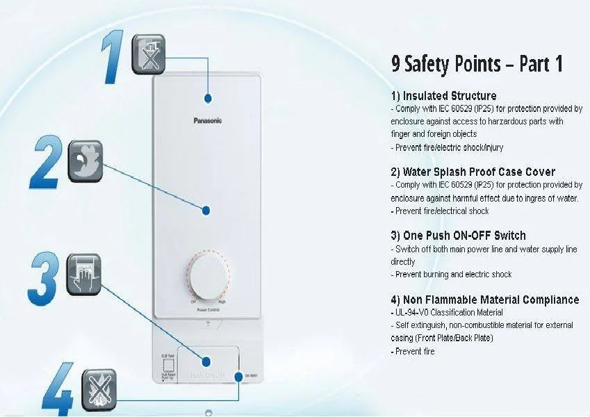 Panasonic Home Shower Water Heater (DH-3MS1)- Made in Malaysia