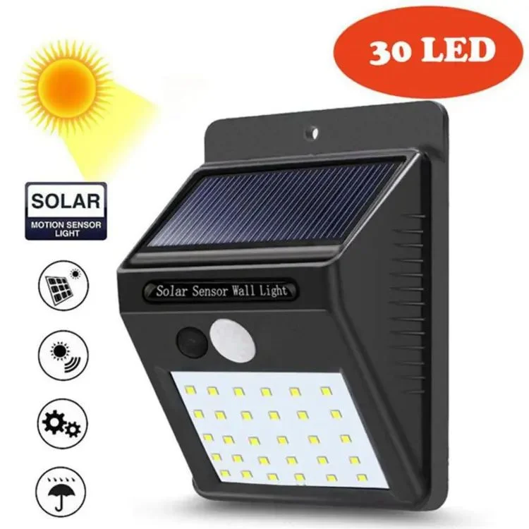 Solar Power 30 LED PIR Motion Sensor Waterproof  Wall Light 