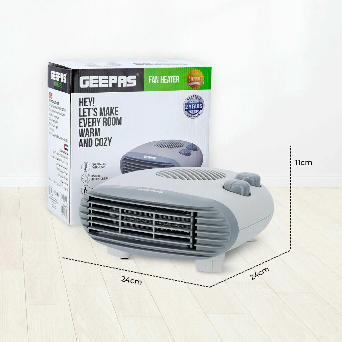 GEEPAS Fan Heater GFH9522