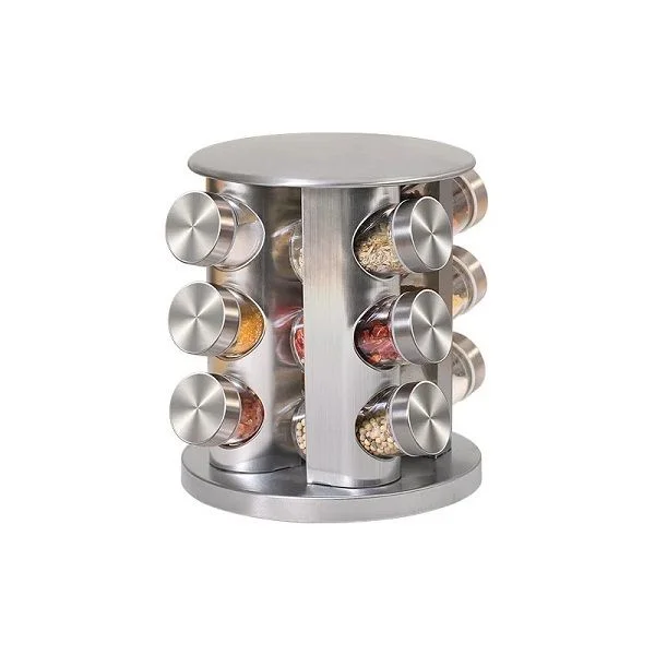 Stainless Steel Rotating Spice Carousel 20pcs/16pcs/12Pcs