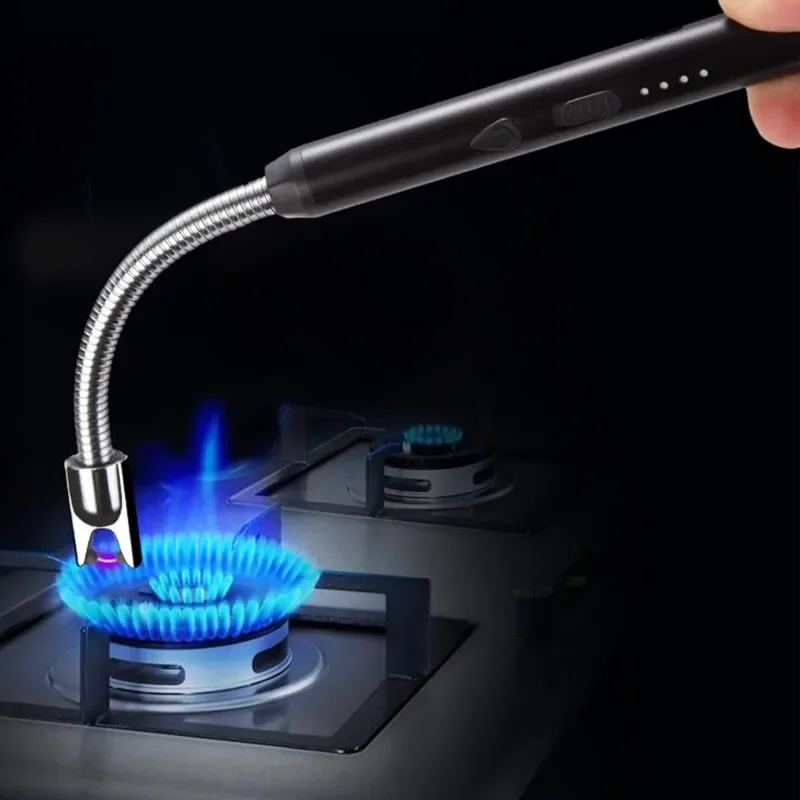Type-C Rechargeable Windproof Plasma Ignition Kitchen Lighter, Candle Lighter