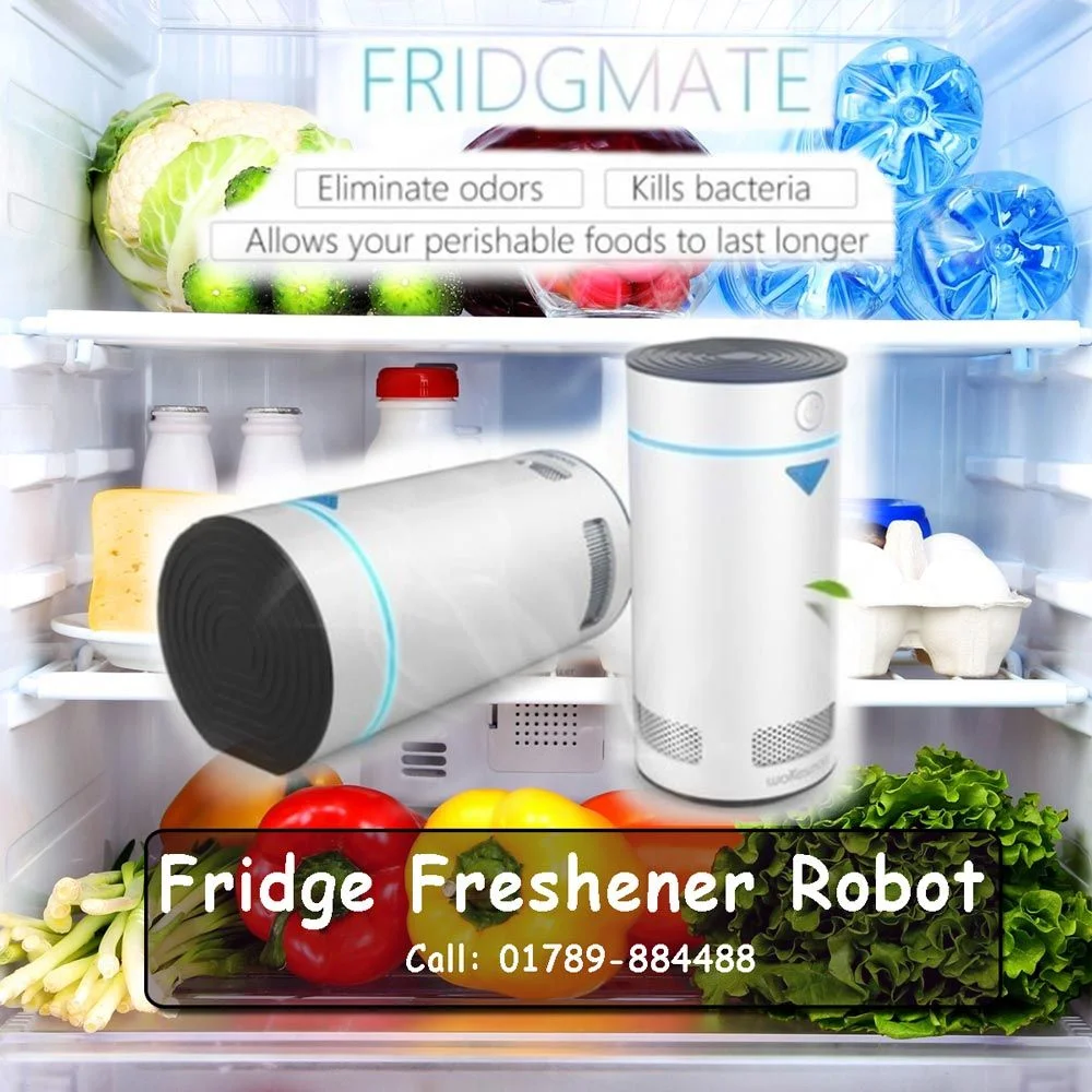 Fridge Freshener Robot- Fridgmate Wokesmart Refrigerator Deodorizer, Ionizer Air Purifier