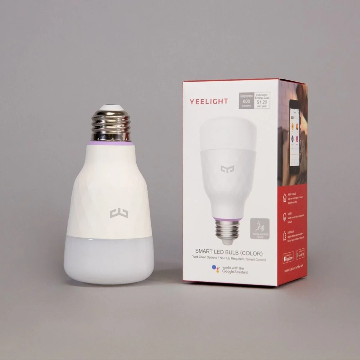 Xiaomi YEELIGHT Smart LED Bulb, RGB Multi Color, 10W, Voice Controlled