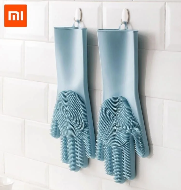 Xiaomi Jordan &amp; Judy Silicone Cleaning Gloves for Home Kitchen ? Blue