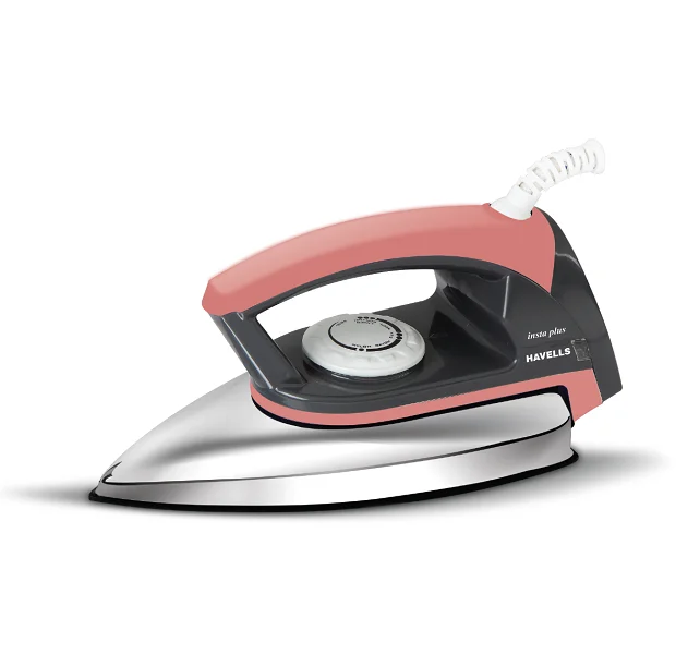Havells Insta Plus Non Stick Coated Dry Iron 1000W (Peach &amp; Grey)