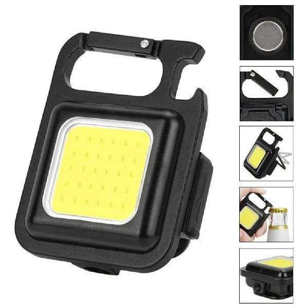 COB Rechargeable Keychain Waterproof Multifunction Portable Light