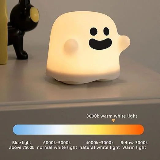 Cute Boo Ghost Silicone Lamp Touch Sensor Dimmable LED ghost Night Lights for Children Bedroom