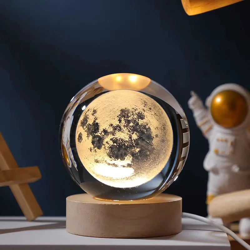 Moon 3D Crystal Ball Night Light
