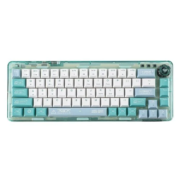 AULA F68 Hot Swappable White Switch Tri-mode Mechanical Gaming Keyboard