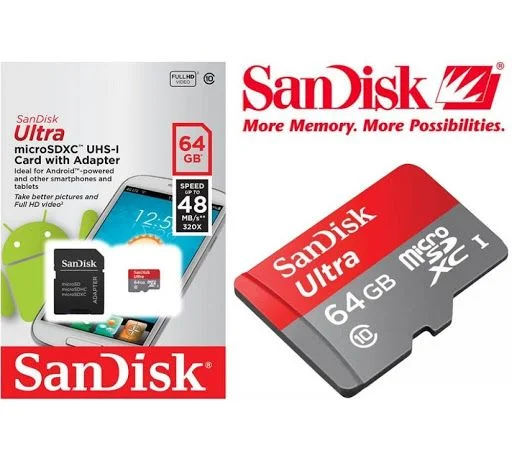 High Speed 48MB/s SanDisk 64GB MicroSDXC
