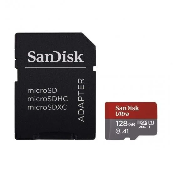 SanDisk 128GB Ultra Micro SDXC UHS-1 A1 Memory Card with Adapter