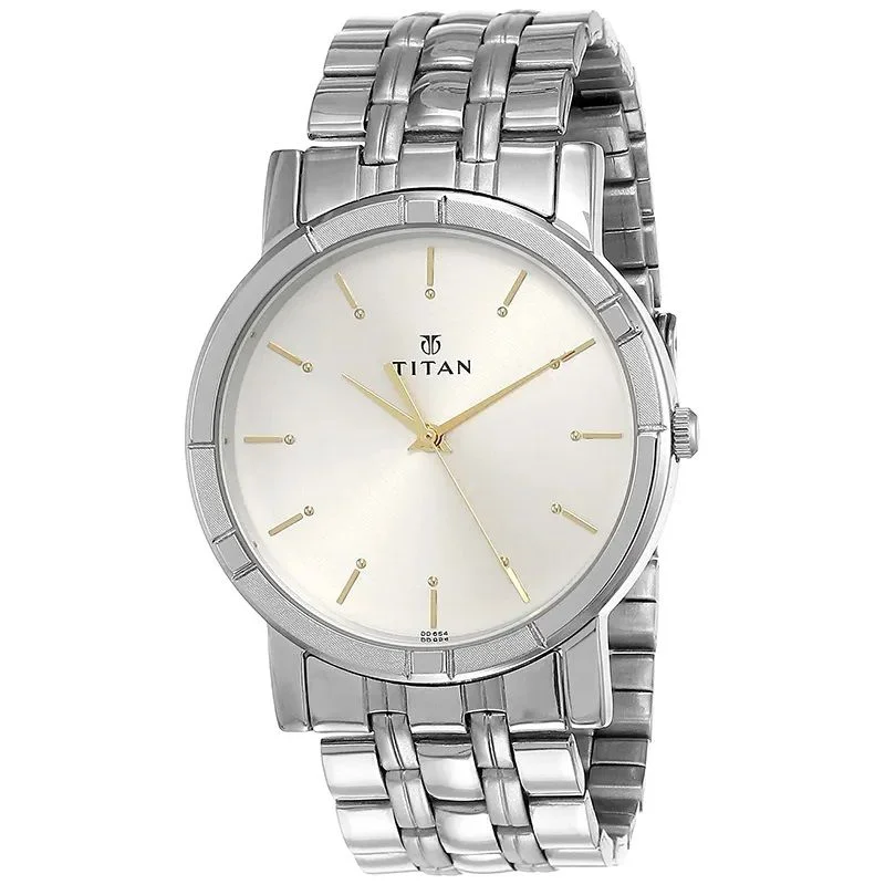 Titan Karishma Analog Stainless Steel Strap Watch for Men- 1639SM01
