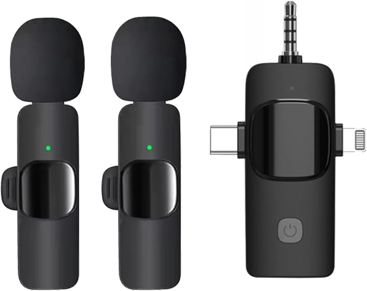 K15 3 in 1 Wireless Lavalier Microphone