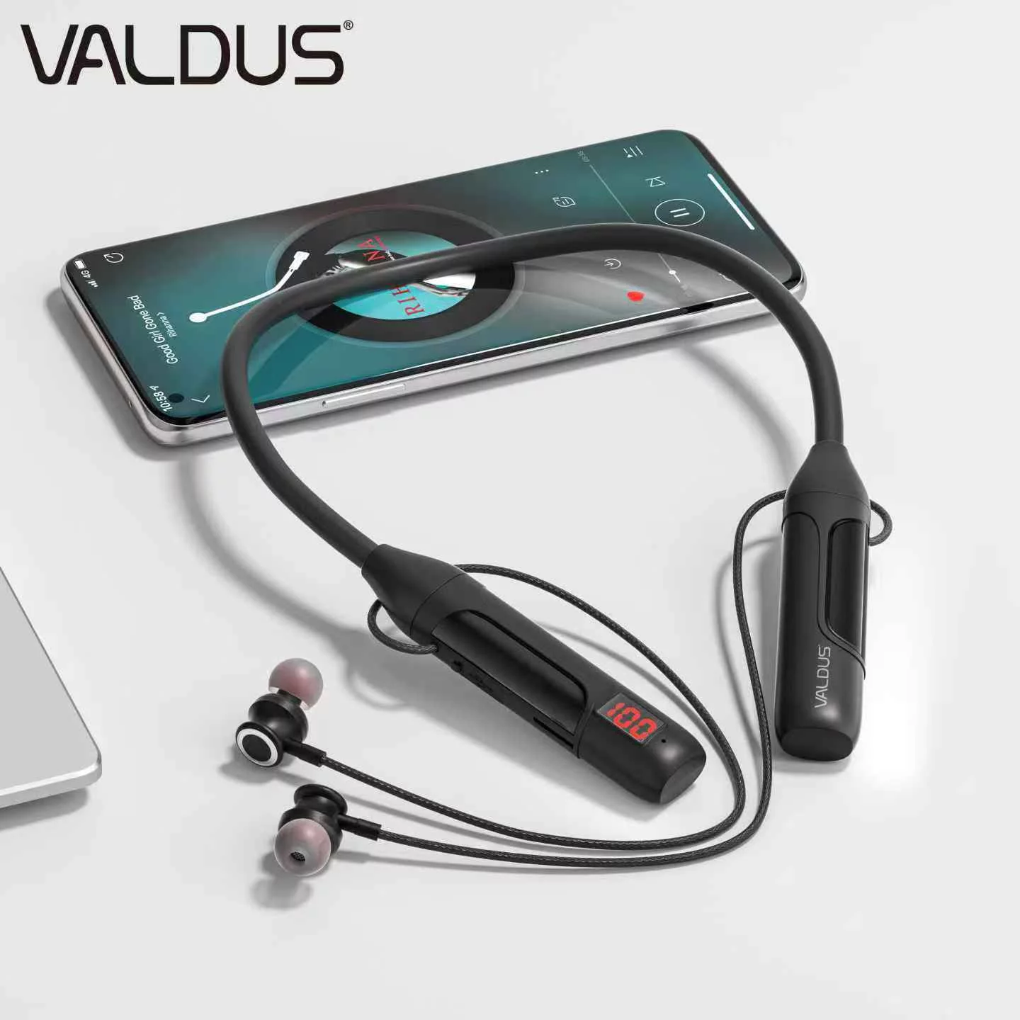 VALDUS VS83 Premium Neckband Supports Extra Memory card and upto 150 hours of Music