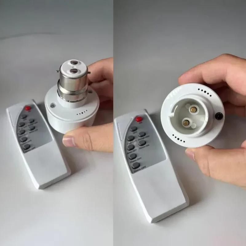 B22 to B22 IR Lamp Holder with Wireless Remote &amp; Timer