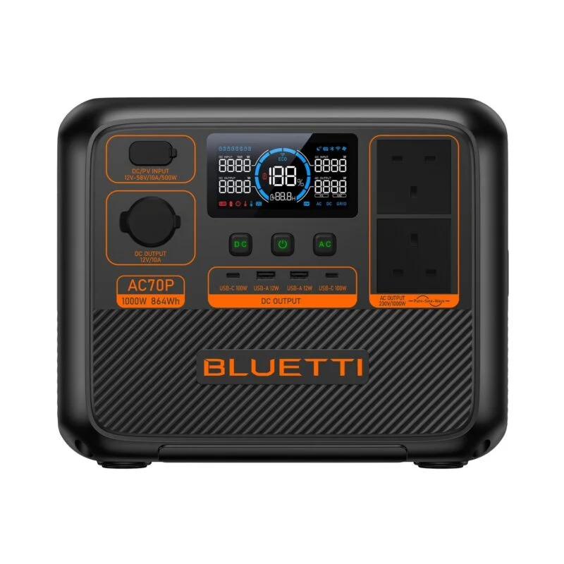BLUETTI AC70P Portable Power Station - Inverter 1,000W and 864Wh Lithium Battery (Pre-Order )
