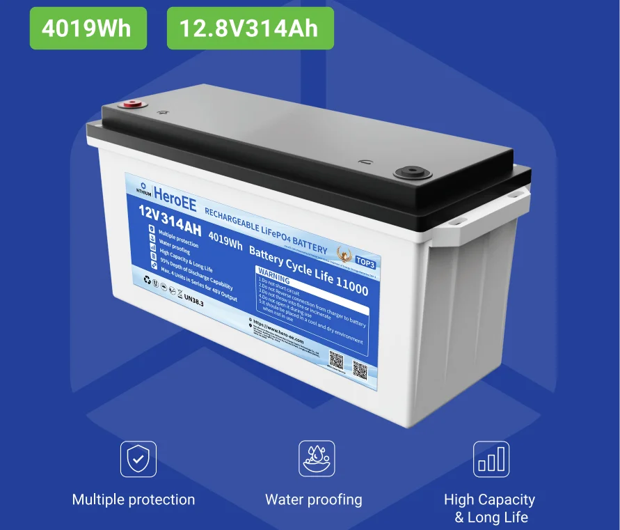 Hithium HeroEE 412ES, 12.8V 314Ah 4kWh LiFePO4 Lithium Battery