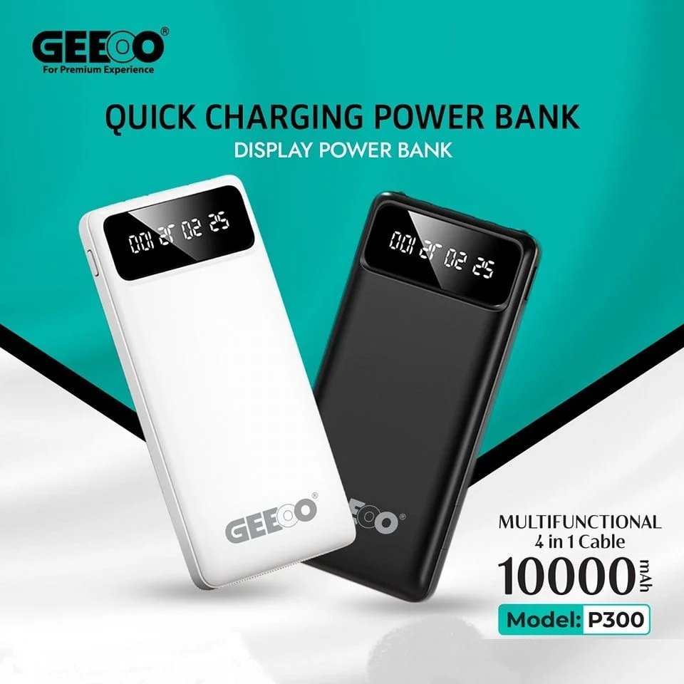 GEEOO P300 Quick Charging Digital Display Power Bank