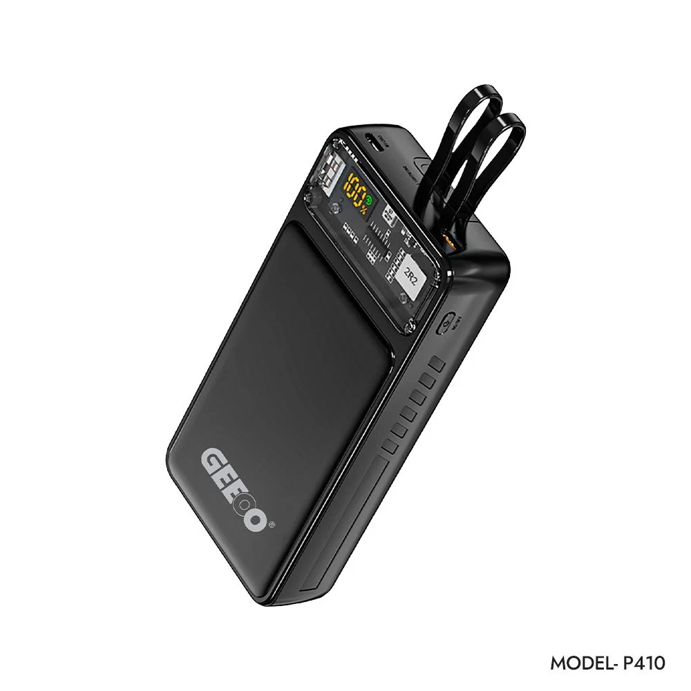 Geeoo P410 22.5W 20000mAh Power Bank with Attached Cable
