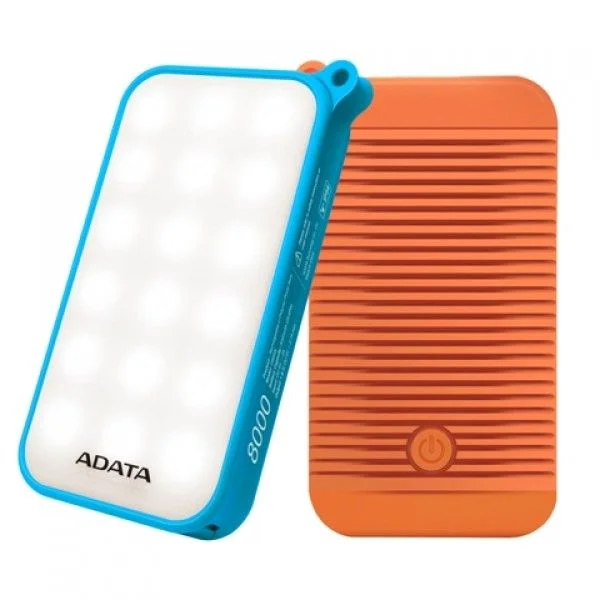 ADATA D8000L 8000mAh Power Bank &amp; LED Flashlight 