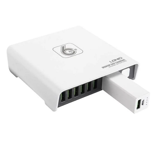 LDNIO A6802 6 USB Desktop Charger with Power Bank