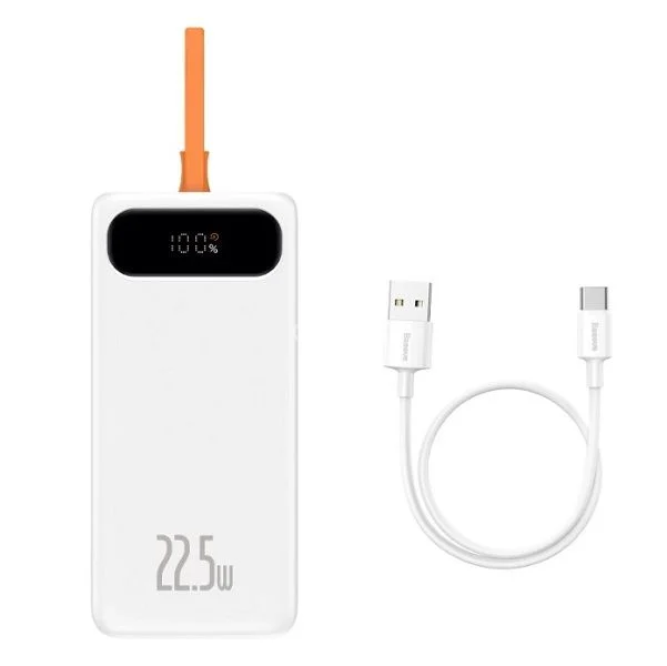 Baseus Power Bank Digital Display 10000mAh 22.5W With Built in Type-C Cable