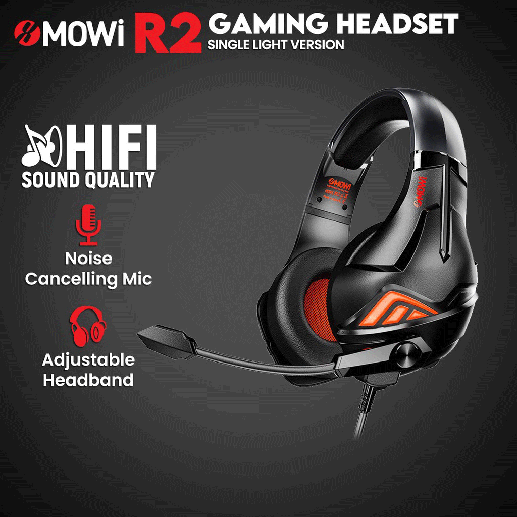 Mowi R2 RGB Lighting Over-Earphone Gaming Headset With Mic
