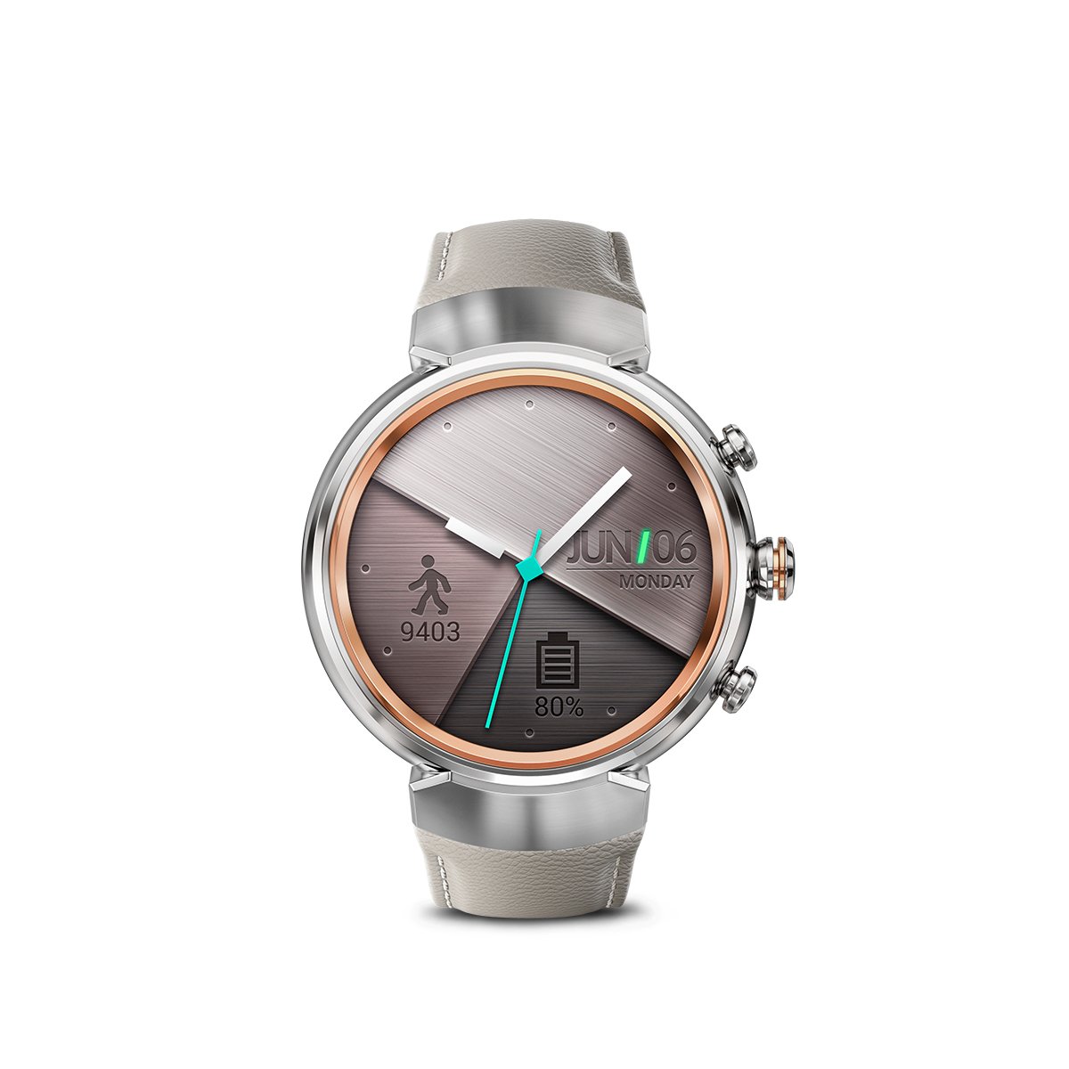 Asus ZenWatch 3 Android Wear 1.39 Inch AMOLED Smart Watch With Beige Leather Strap (WI503Q-SL-BG)