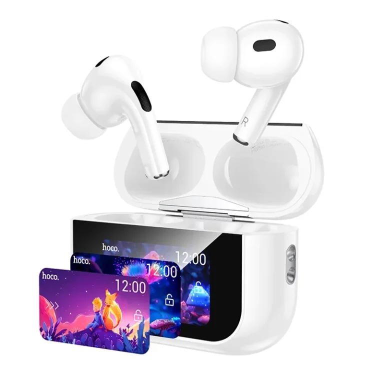 Hoco EW79 Bright ANC Touch Screen Bluetooth Earbuds – White