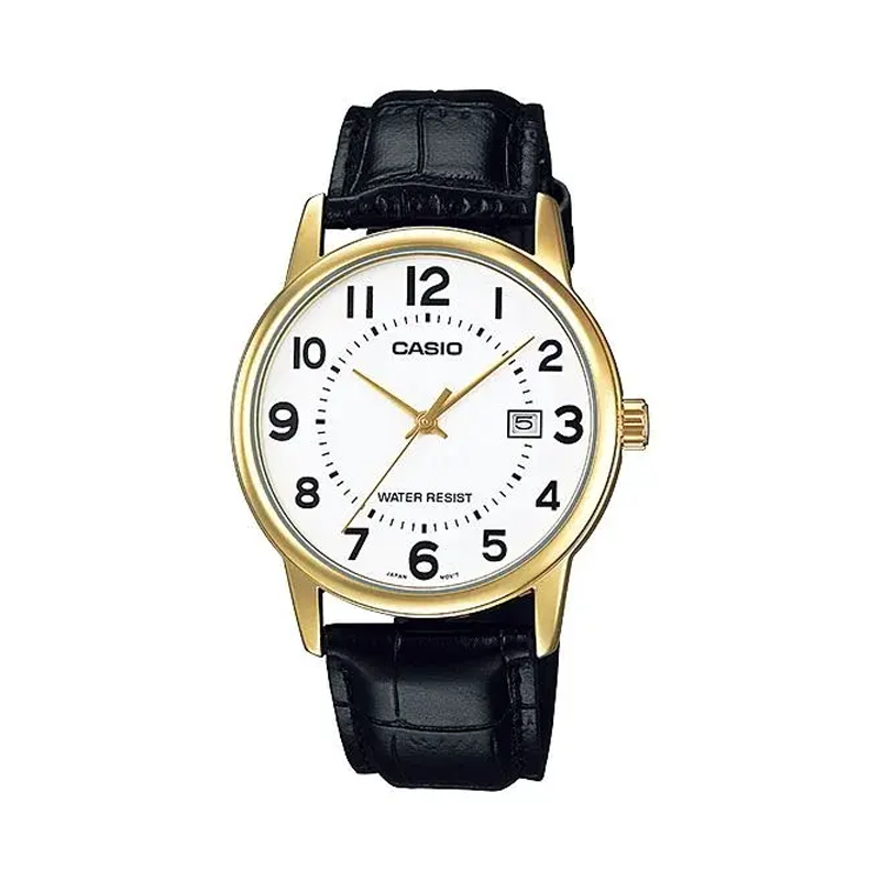 Casio Leather belt  Gents watch (MTP-V002GL-7B)