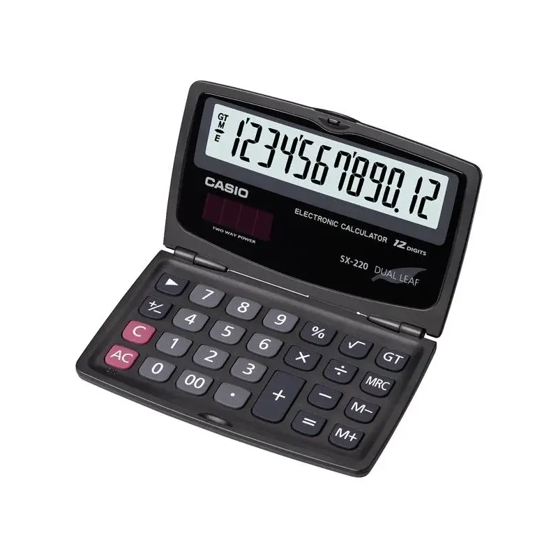 Original Casio 12 Digits Business Mini Portable Calculator (SX-220)