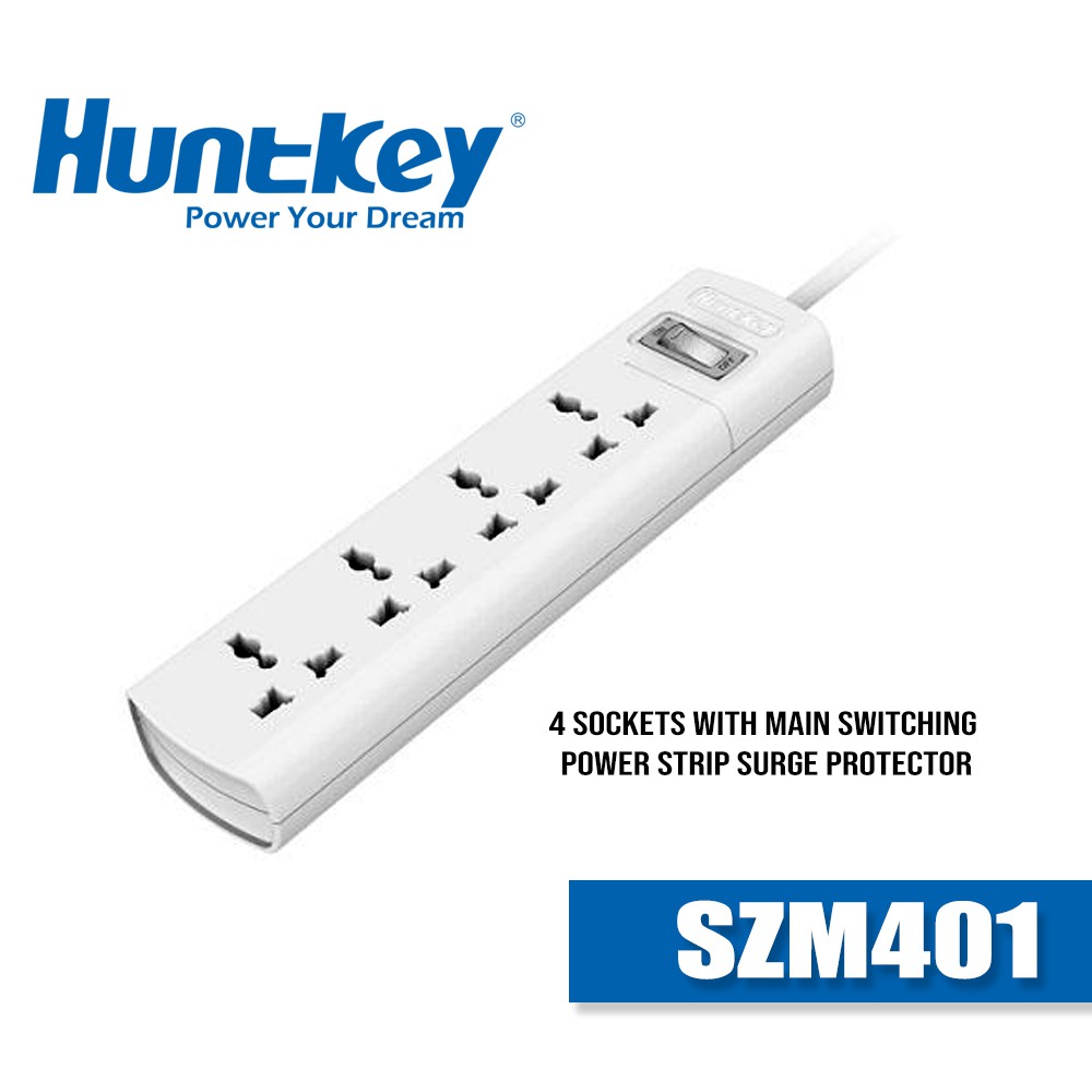 Huntkey Surge Protection Power Strip Black?(SZM-401)