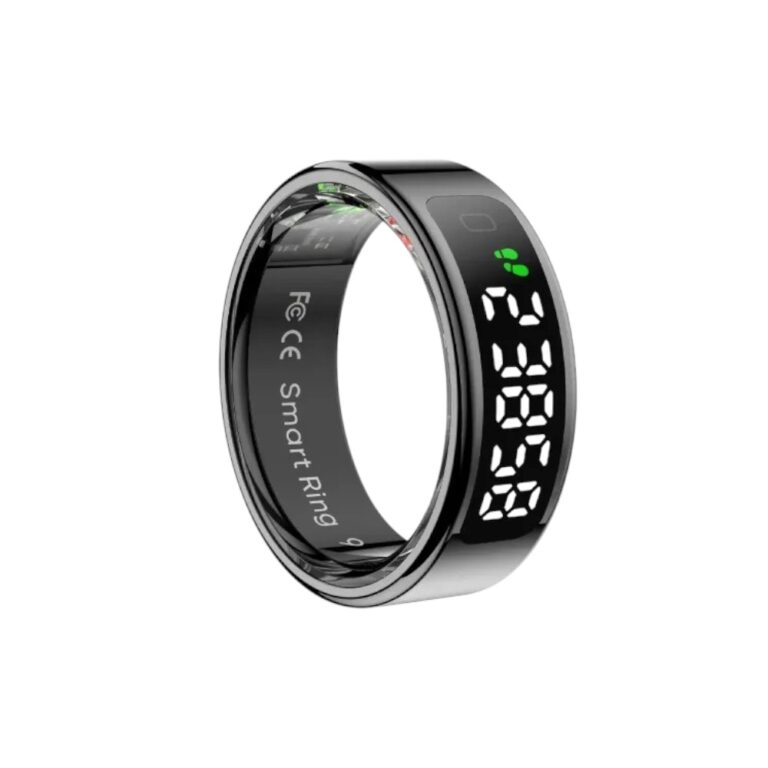 COLMI R12 Smart Ring with Display Screen and Touch – Black (Ring Size – 9)