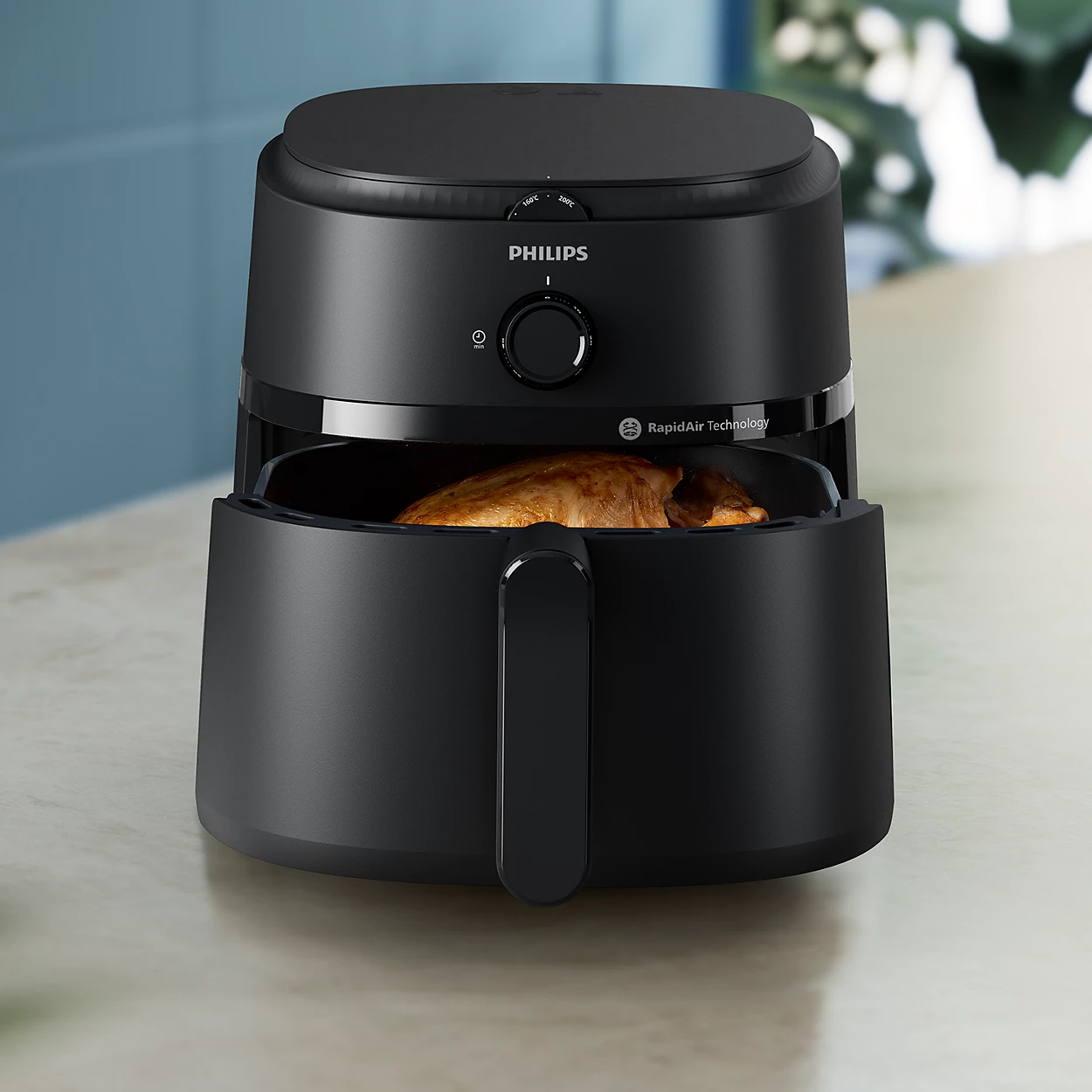 PHILIPS Air Fryer NA130 1700 Watts, 6.2 Liter, with Rapid Air Technology - Black