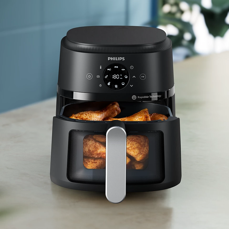 PHILIPS Air Fryer NA221 with touch panel, 1700W, 4.2 Liter, with Rapid Air Technology