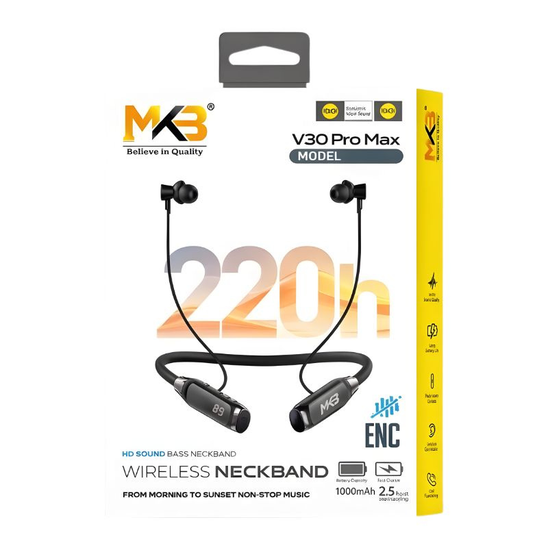 MKB V30 PRO MAX ENC WIRELESS NECKBAND 220H
